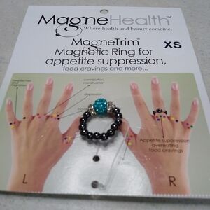 Dazzling magnetic crystal therapy stretch ring